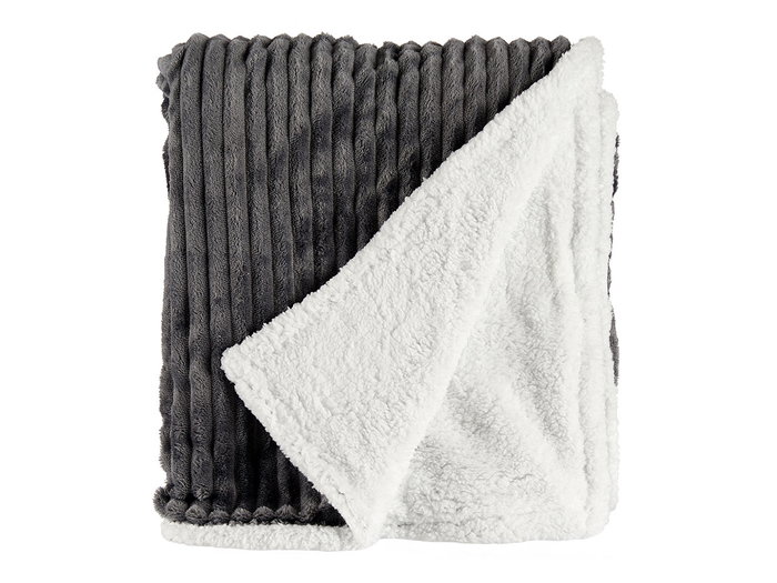 GIFTDECOR Manta Pana Gris Oscuro 36 x 36 x 8 cm (Set de 6)