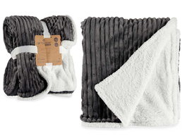 GIFTDECOR Manta Pana Gris Oscuro 36 x 36 x 8 cm (Set de 6)