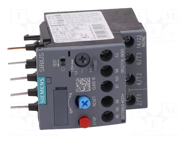 SIEMENS 3RU2116-0KB0 Relé térmico S00