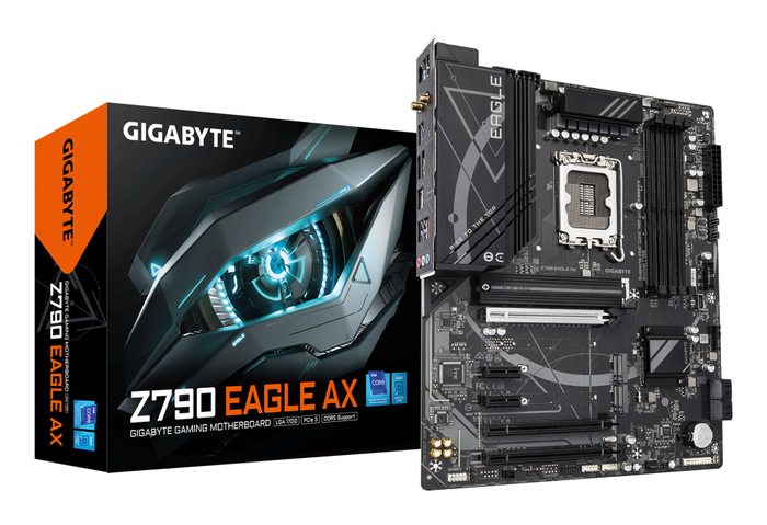 GIGABYTE Z790 EAGLE AX Placa Base - Socket LGA 1700, DDR5, Wi-Fi 6E, LAN 2.5GbE, Soporta CPUs Intel Core 14ª Gen