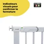 Safety 1St Barrera de paso plano Barrera de seguridad para niños de metal Blanca