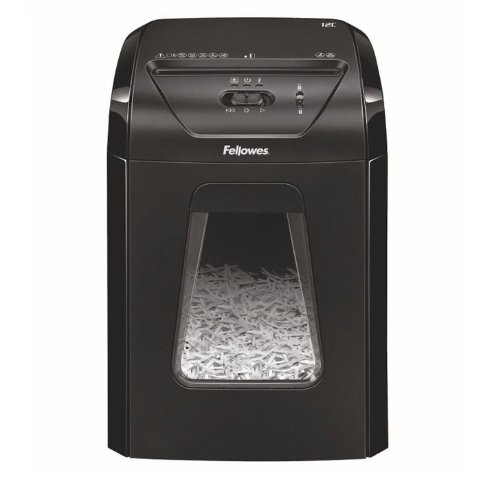 Fellowes Powershred 12C Destructora de papel Corte en Partículas Negra Fellowes Powershred 12C Destructora de papel Corte en Partículas Negra