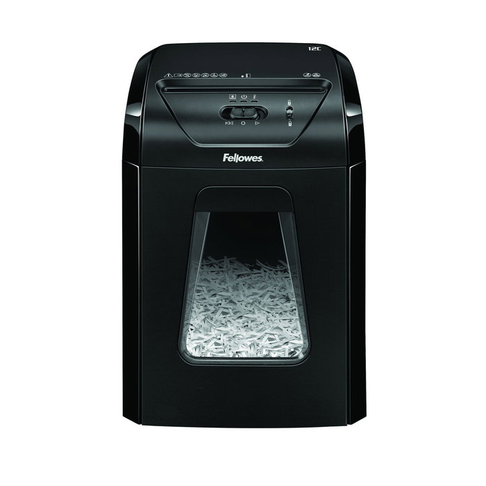 Fellowes Powershred 12C Destructora de papel Corte en Partículas Negra Fellowes Powershred 12C Destructora de papel Corte en Partículas Negra