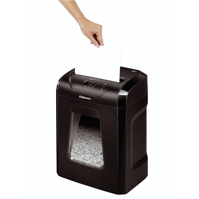 Fellowes 12C Destructora de papel, corte en partículas, Negro Fellowes 12C Destructora de papel, corte en partículas, Negro