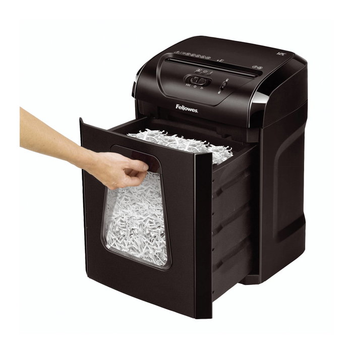 Fellowes 12C Destructora de papel, corte en partículas, Negro Fellowes 12C Destructora de papel, corte en partículas, Negro