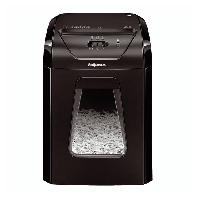 Fellowes 12C Destructora de papel, corte en partículas, Negro Fellowes 12C Destructora de papel, corte en partículas, Negro