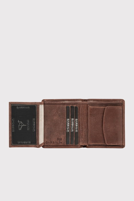 Zoozie Bags Cartera de Hombre Crazy Brown Piel Auténtica Elegante Sofisticada Color Marrón 9.5x2x10.5 cm