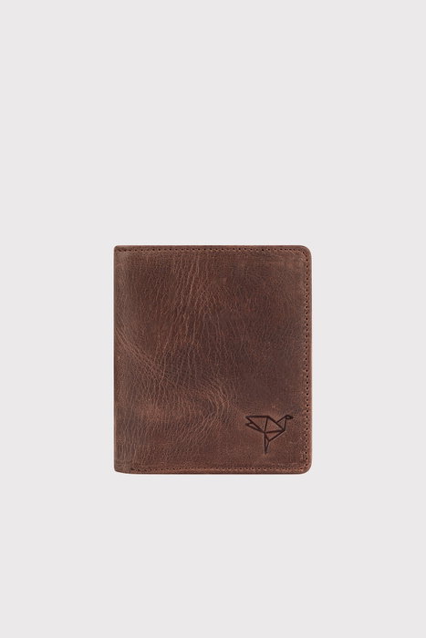 Zoozie Bags Cartera de Hombre Crazy Brown Piel Auténtica Elegante Sofisticada Color Marrón 9.5x2x10.5 cm