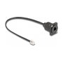 DeLOCK Cable RJ10 tipo-D macho a hembra negro 30 cm