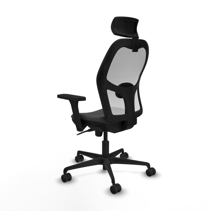 PIQUERAS Y CRESPO Silla de oficina Jorquera con mecanismo Sincro, Gris oscuro y Blanco