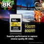 Lexar LCAGOLD160G-RNENG Tarjeta CFexpress Tipo A Gold Serie 160GB, 900MB/s Lectura, 800MB/s Escritura, VPG 400