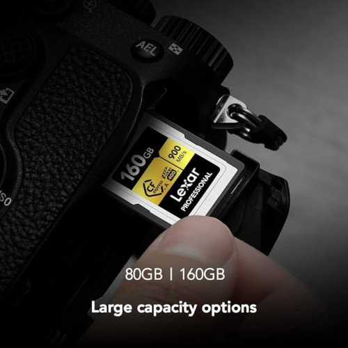 Lexar LCAGOLD160G-RNENG Tarjeta CFexpress Tipo A Gold Serie 160GB, 900MB/s Lectura, 800MB/s Escritura, VPG 400