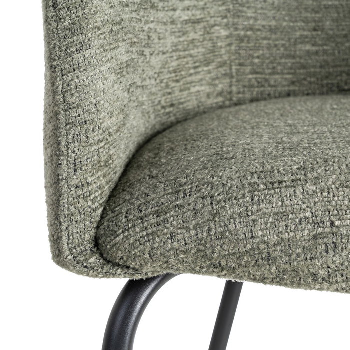 Silla Verde Tejido-Metal Salón 60,50 X 55 X 78,50 cm (Set de 2)