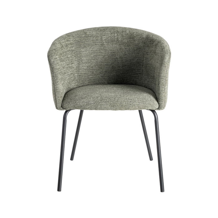 Silla Verde Tejido-Metal Salón 60,50 X 55 X 78,50 cm (Set de 2)