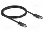 DeLOCK 80997 Cable USB 3.2 Gen 1 Tipo-A a Tipo-A de 1 m Negro
