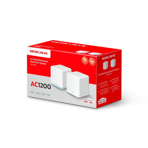 Mercusys HALO H32G (2-pack) Sistema WiFi Mesh AC1200 Blanco