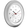 Mebus 19450 Reloj de Pared Controlado por Radio con Termómetro e Higrómetro