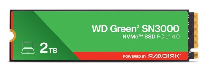 Western Digital Green SN3000 2 TB M.2 NVMe PCIe Gen4 SSD Western Digital Green SN3000 2 TB M.2 NVMe PCIe Gen4 SSD