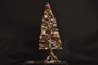 DKD Home Decor Árbol de Navidad Alpino Nevado Madera y LED Marrón Verde 28 x 28 x 70 cm
