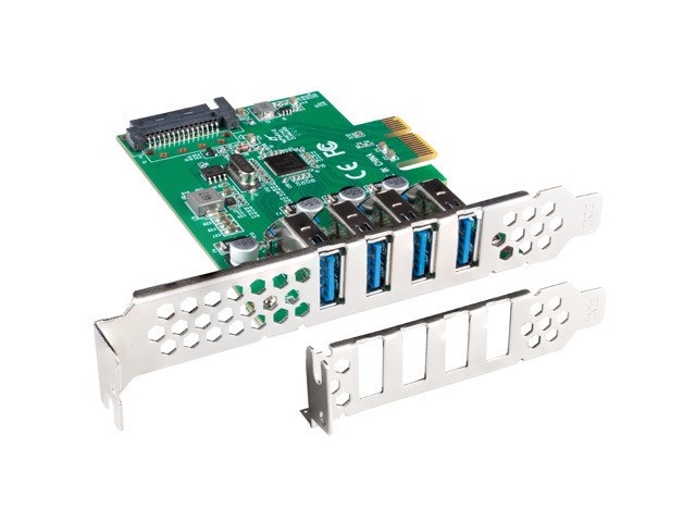 Lanberg PCE-US3-004 Tarjeta de extensión PCIe con 4 puertos USB 3.2 Gen 1
