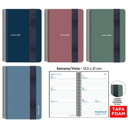 Senfort Agenda Anual 2027 Foam Seoul con tapa de PP Foam y goma, 135x210 mm