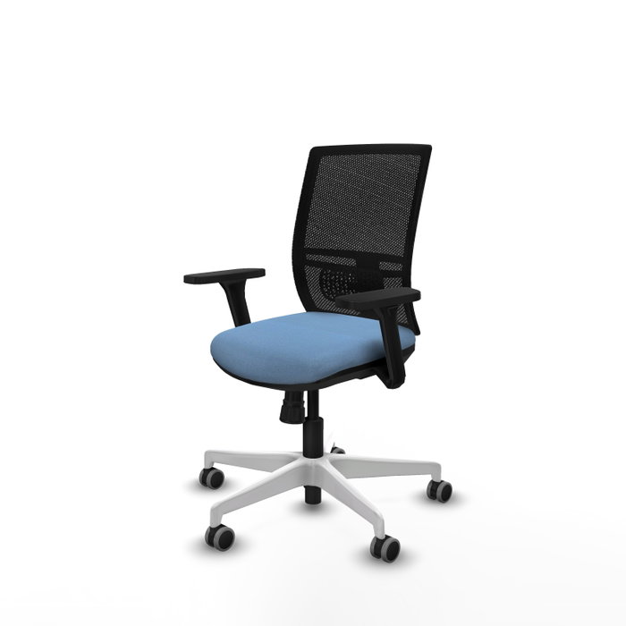 PIQUERAS Y CRESPO Silla de oficina Yunquera con mecanismo Sincro, Azul cielo y Negro PIQUERAS Y CRESPO Silla de oficina Yunquera con mecanismo Sincro, Azul cielo y Negro