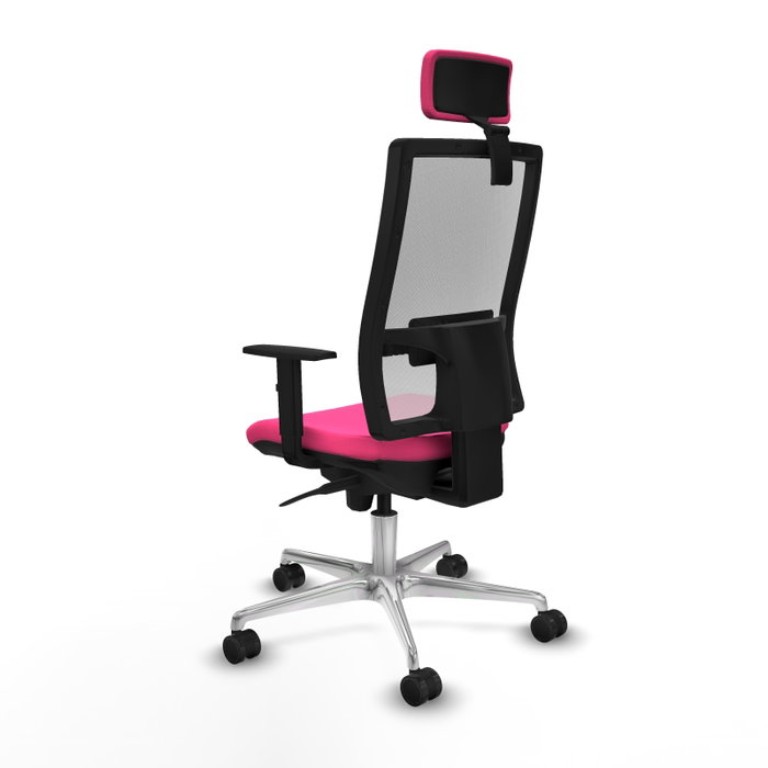 PIQUERAS Y CRESPO Silla de oficina Horna con mecanismo Sincro, Rosa y Blanco PIQUERAS Y CRESPO Silla de oficina Horna con mecanismo Sincro, Rosa y Blanco