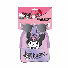 Cerdá Set de Gorra y Gafas de Sol Hello Kitty Kuromi, 53 cm