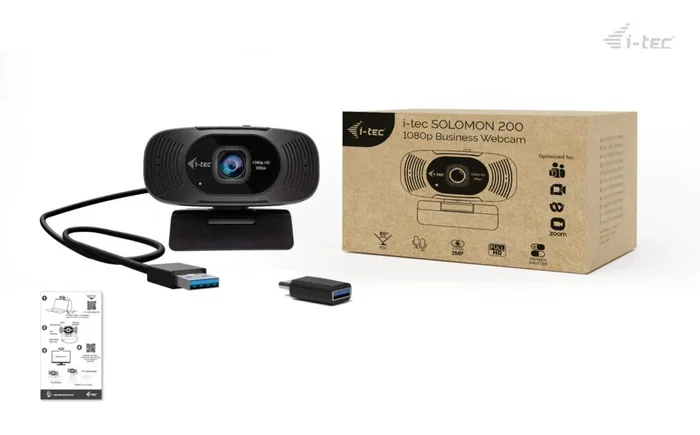 I-TEC SOLOMON 200 Webcam Full HD 1080p Negro