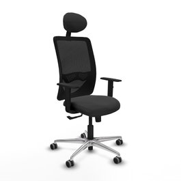 PIQUERAS Y CRESPO Silla de oficina Zulema Gris oscuro y Negro