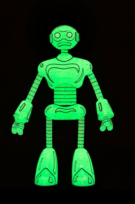 Tortugas Ninja (Mirage Comics) Figura Transmat Fugitoid GID 18 cm