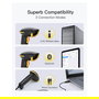 Inateck Lector de códigos de barras 2D CMOS Inalámbrico y Alámbrico Bluetooth USB BCST-23 Negro