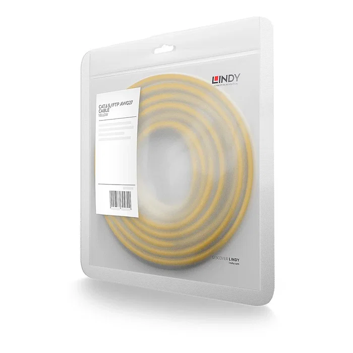 Lindy 47761 Cable de Red Ethernet LAN Cat6 S/FTP (S-STP) RJ-45 Macho - 0.5 Metros - Amarillo