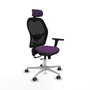 PIQUERAS Y CRESPO Silla de oficina Jorquera con mecanismo Sincro/Traslack Morado y Negro