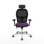 PIQUERAS Y CRESPO Silla de oficina Jorquera con mecanismo Sincro/Traslack Morado y Negro