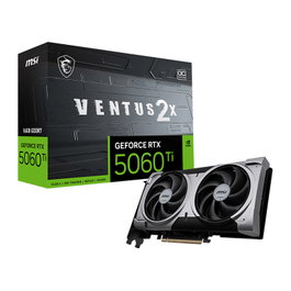 MSI Tarjeta Gráfica GeForce RTX 5060 Ti 16GB GDDR7 Ventus 2X OC Plus - RTX 5060 Ti 16GB MSI Ventus 2X OC Plus GDDR7 - PCIe 5.0