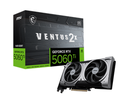 MSI Tarjeta Gráfica GeForce RTX 5060 Ti 16GB GDDR7 Ventus 2X OC Plus - RTX 5060 Ti 16GB MSI Ventus 2X OC Plus GDDR7 - PCIe 5.0