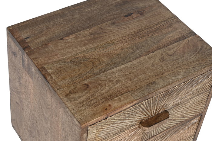 DKD Home Decor Mesita de Noche Mango Natural