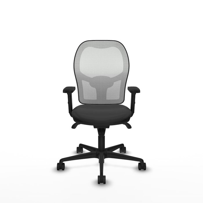 PIQUERAS Y CRESPO Silla de oficina Jorquera con mecanismo Sincro, Gris oscuro y Blanco