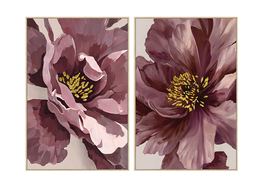 DKD Home Decor Cuadro Lienzo Flor 2 Surt. 83x4,5x123 cm
