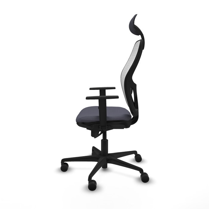 PIQUERAS Y CRESPO Silla de oficina Jorquera con mecanismo Sincro, Gris oscuro y Blanco
