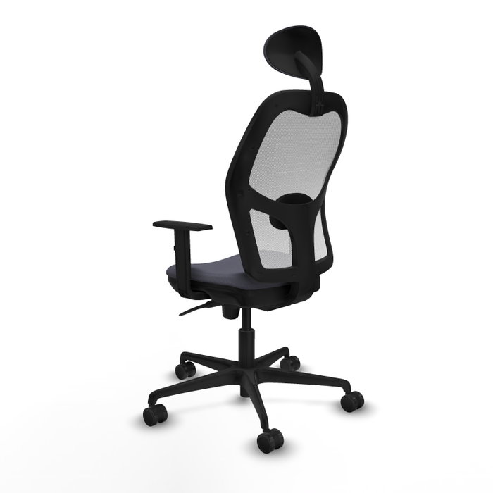 PIQUERAS Y CRESPO Silla de oficina Jorquera con mecanismo Sincro, Gris oscuro y Blanco
