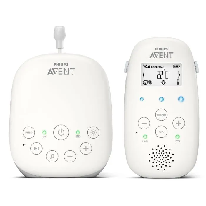 Philips Avent Monitor de Bebé SCD713/26 PHI8710103849049 Audio DECT Blanco Pantalla LCD Sensor Temperatura Luz Nocturna Philips Avent Monitor de Bebé SCD713/26 PHI8710103849049 Audio DECT Blanco Pantalla LCD Sensor Temperatura Luz Nocturna