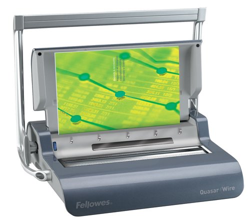 Fellowes Quasar Wire Encuadernadora de Canutillo Plata Fellowes Quasar Wire Encuadernadora de Canutillo Plata