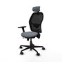PIQUERAS Y CRESPO Silla de oficina Jorquera con mecanismo Sincro/Traslack, Gris y Negro