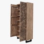 DKD Home Decor Armario Cocoshell 24 de Teca reciclada y Coco con 2 puertas, 80 x 40 x 200 cm
