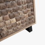 DKD Home Decor Armario Cocoshell 24 de Teca reciclada y Coco con 2 puertas, 80 x 40 x 200 cm