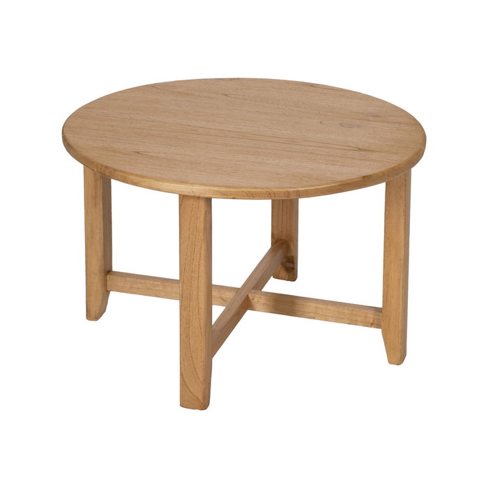 Mesa Centro Natural Madera Mindi Salón 80 X 80 X 50 cm