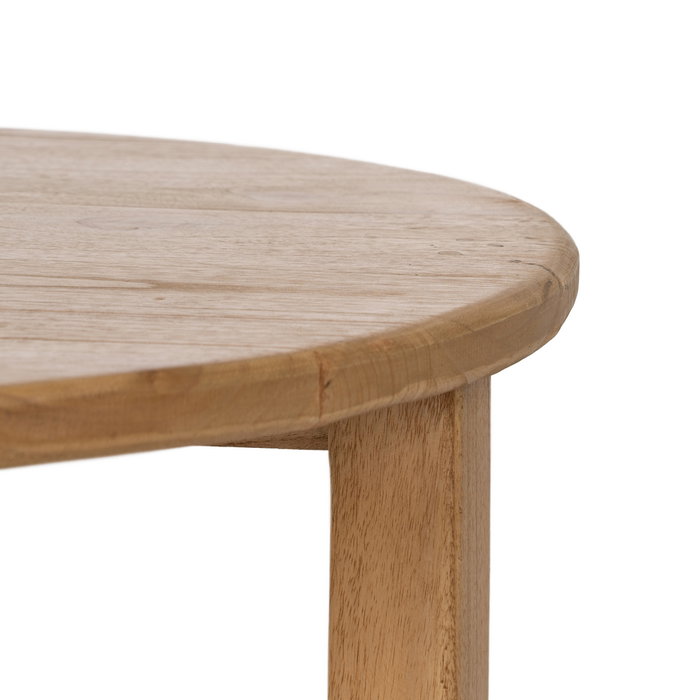Mesa Centro Natural Madera Mindi Salón 80 X 80 X 50 cm