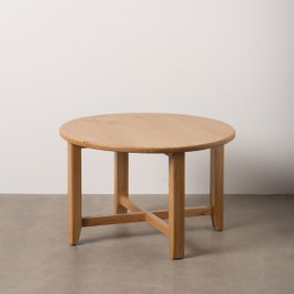 Ixia Mesa de Centro Natural de Madera Mindi 80 x 80 x 50 cm